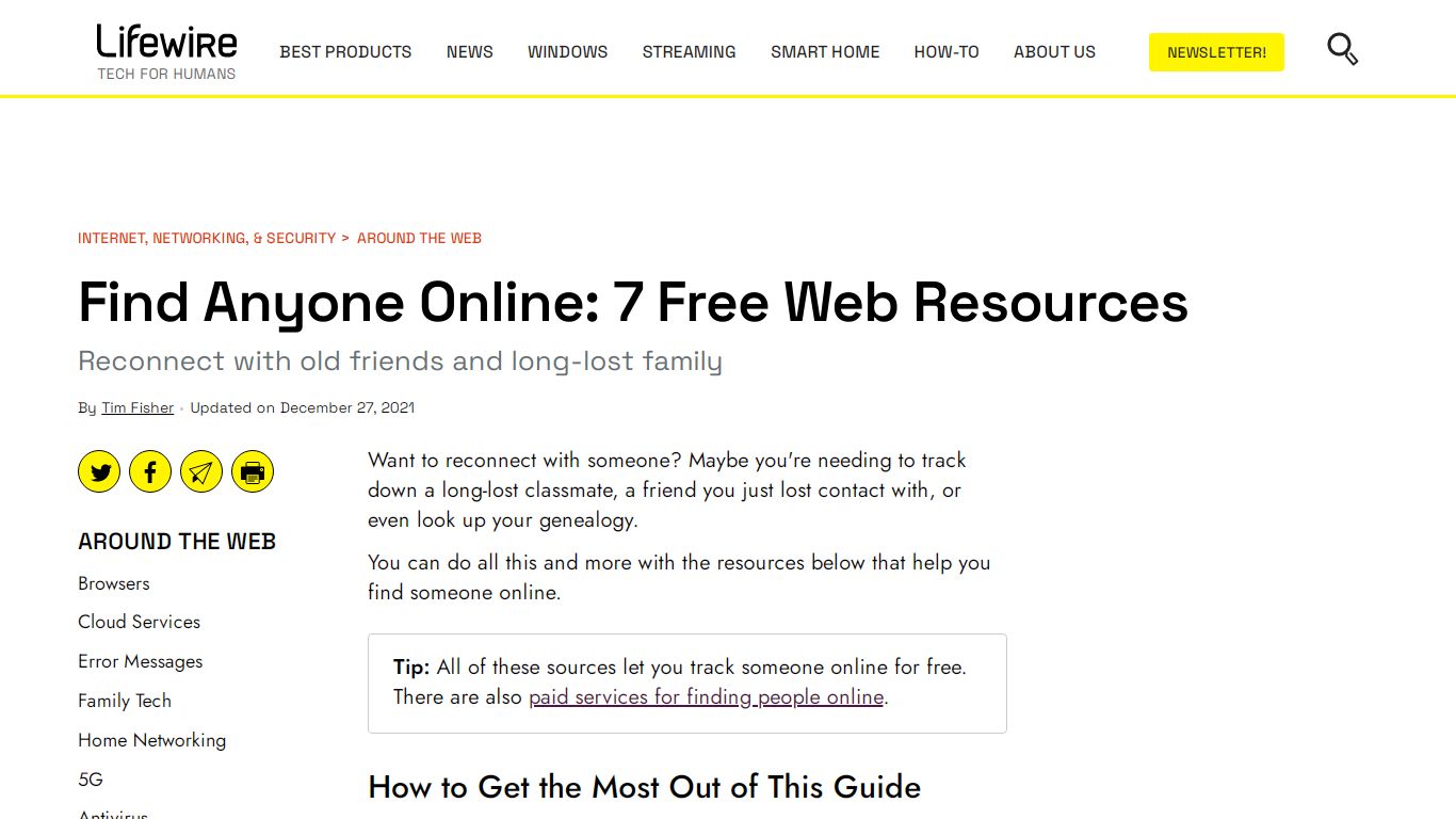 Find Anyone Online: 7 Free Web Resources - Lifewire